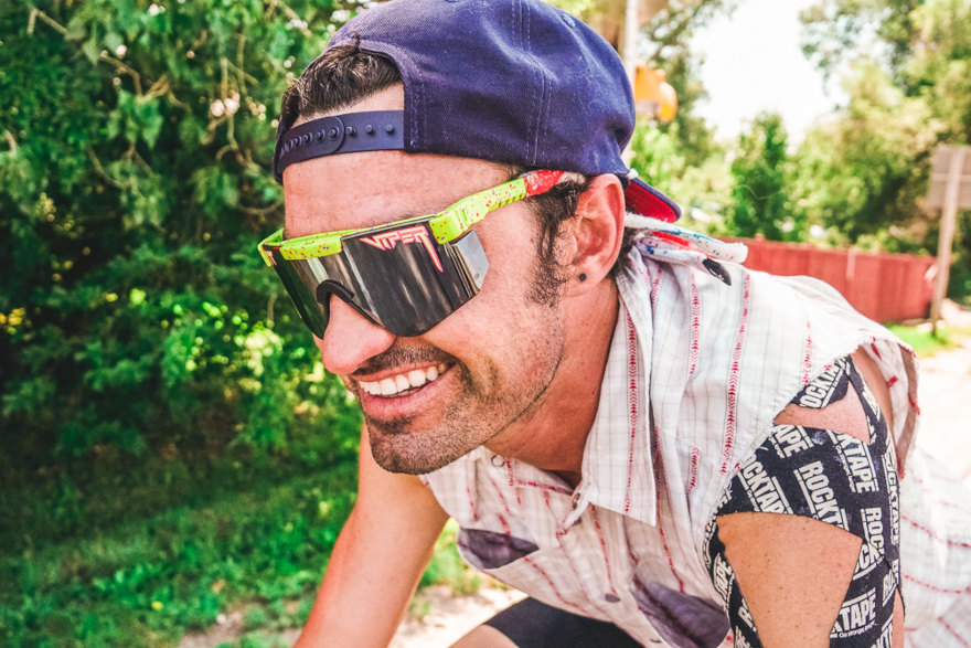 Portrait of smiling man with sunglasses